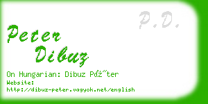 peter dibuz business card